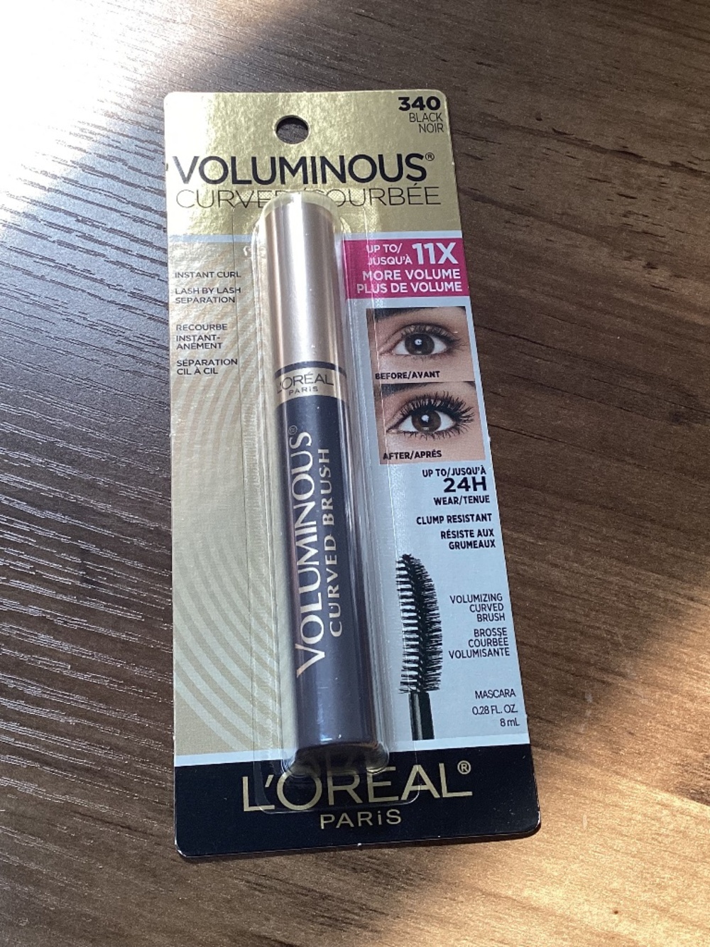 Loreal Paris Voluminous Curved Mascara 340 black NEW
